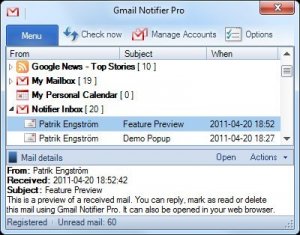  Gmail Notifier 5.2.2 Pro Portable 