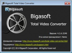  Bigasoft Total Video Converter 4.2.6.5249 