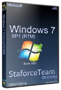  Windows 7 Build 7601 SP1 RTM StaforceTEAM 09.07.2014 (x86/DE/EN/RU) 