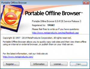  MetaProducts Portable Offline Browser 6.8.4126 SR3 