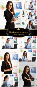 Business woman in office - stock photos 