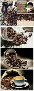  Coffee beans and coffee - Stock photo 